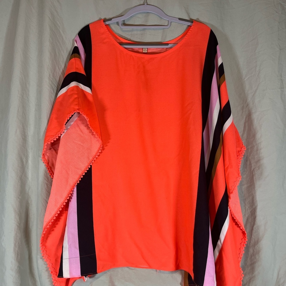 Gibson Latimer Orange Striped Tunic